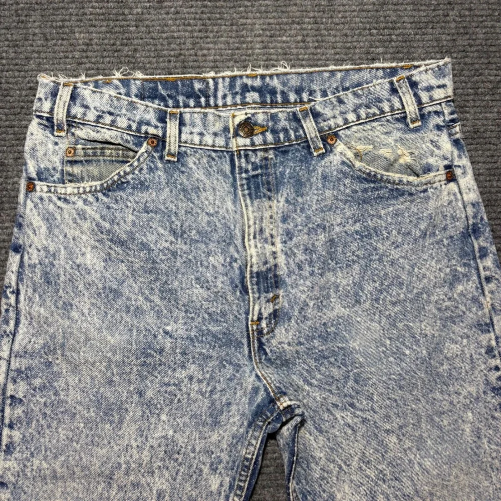 Vintage Levis 505 Acid Wash Jeans Mens 36x30 Orange Tab‎ Made in USA Denim Blue